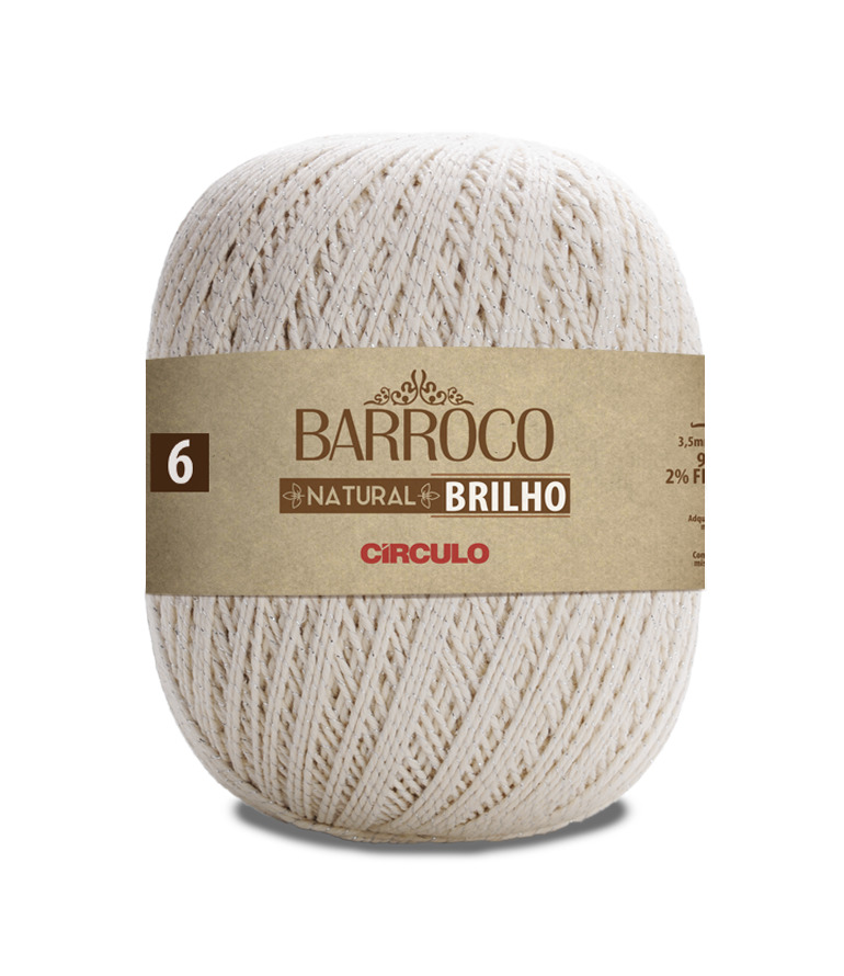 BARROCO NATURAL BRILHO 6 - COR NATURAL/PRATA 400G 