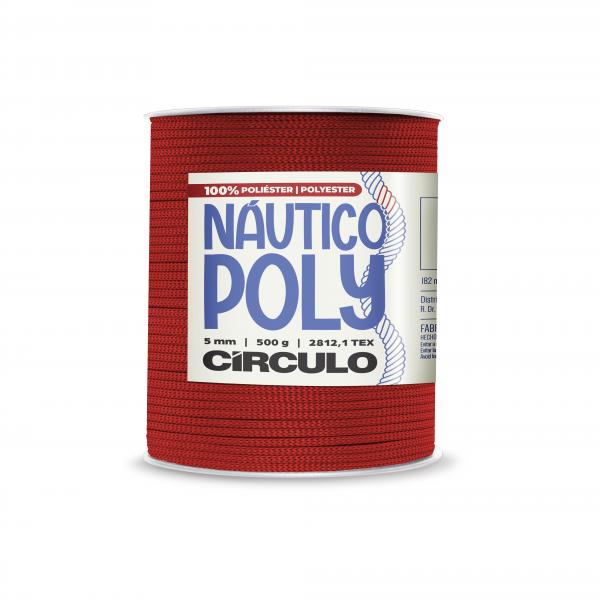 FIO NAUTICO POLY 5MM - COR 3402 VERMELHO CIRCULO